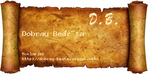Dobray Beáta névjegykártya